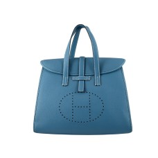 Bolso con solapa Hermes 08c azul
