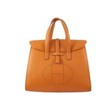 Bolso con solapa Hermes 08c naranja