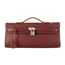 Hermes Kelly Pochette Longue Rojo Purpúreo