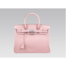 Hermes Birkin 35cm Togo Clemence Rosa Claro