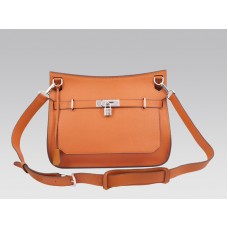 Bolso mensajero Hermes Jypsiere 34 Clemence Naranja