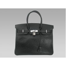 Hermes Birkin 35 cm avestruz negro