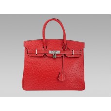 Hermes Birkin 35 cm Avestruz Rojo Vif