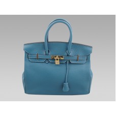 Hermes Birkin 35 Togo Cuero Azul