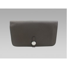 Cartera de piel Hermes Dogon Togo color chocolate