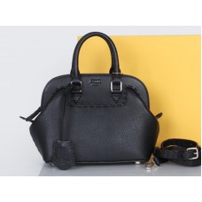 Bolso satchel Fendi Original de piel Mini Selleria Adele negro