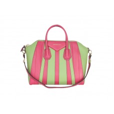 Bolso grande Antigona de Givenchy, bicolor, rosa fuerte y verde