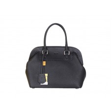 Bolso satchel mediano Selleria Adele de piel original de Fendi, color negro