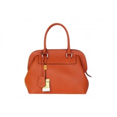 Bolso satchel mediano Selleria Adele de piel original de Fendi, color naranja