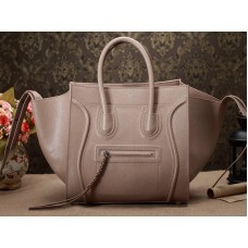 Bolso tote cuadrado Phantom de Celine Luggage, de piel Epsom, color arena
