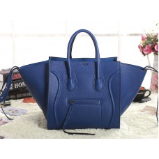 Bolso tote cuadrado Phantom de Celine Luggage, de piel Togo, color azul real