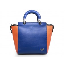 Bolso tote convertible de piel Givenchy Hdg azul y naranja