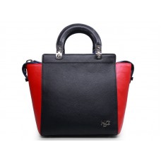 Bolso tote convertible de piel Givenchy Hdg negro y rojo