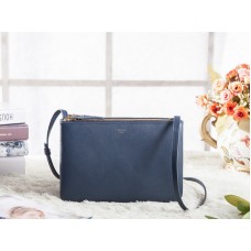 Bolso bandolera Celine Mini Trio azul oscuro