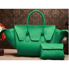 Bolso Celine Tie Nano con asa superior de cuero verde