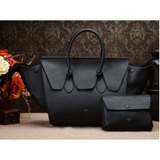 Bolso Celine Tie Nano con asa superior de cuero negro