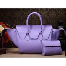 Bolso Celine Tie Nano con asa superior de cuero morado