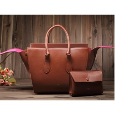 Bolso Celine Tie Nano con asa superior de cuero color tostado