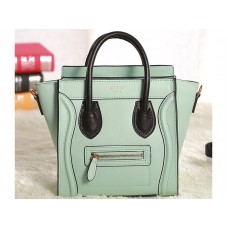 Mini bolso tote Celine de piel de becerro color menta