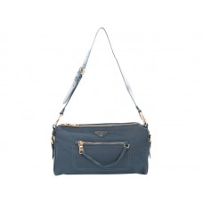 Bolso de hombro Prada Tessuto de nailon azul