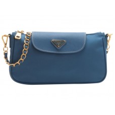 Bolso de mano Prada Tessuto de nailon con piel saffiano azul