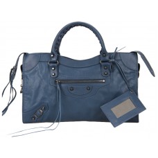 Bolso urbano clásico mediano Balenciaga azul oscuro