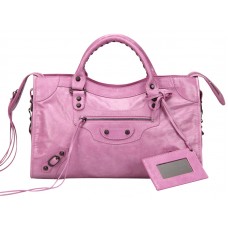 Bolso urbano clásico mediano Balenciaga rosa y morado