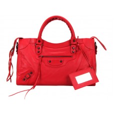 Bolso urbano clásico mediano Balenciaga rojo