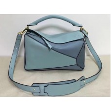 Bolso Puzzle Loewe Aqua Azul Claro Azul Piedra