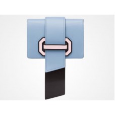 Bolso bandolera Prada Plex Ribbon con lazo azul astral rosa