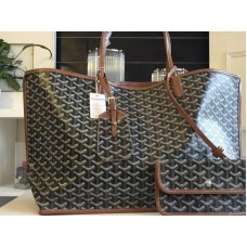 Bolso tote reversible Goyard Anjou Gm negro marrón