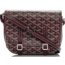 Bolso bandolera Goyard Chevron Belvedere Pm en color burdeos