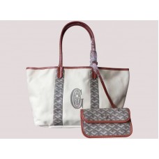 Bolso de lona reversible Goyard Anjou Mm gris H-gotogg3456s3