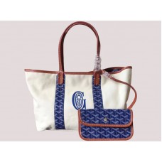 Bolso Goyard Anjou reversible de lona mm azul oscuro H-gotogg3456s2
