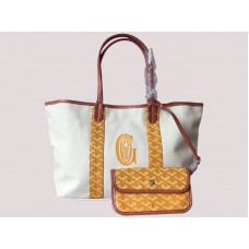 Bolso de lona reversible Goyard Anjou Mm amarillo H-gotogg3456s8