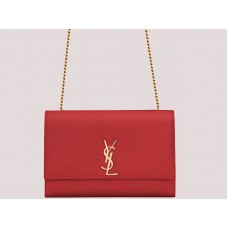Bolso grande con cadena Kate de Saint Laurent Ysl rojo H-yslshsg073330md4