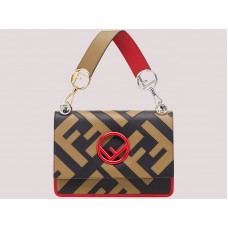 Bolso de piel multicolor con logotipo Kan I de Fendi 8bt28401