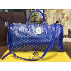 Goyard Goyardine Croisiere 45 Azul Con Adornos De Piel Azul 2309-1