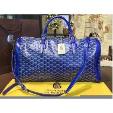 Goyard Goyardine Croisiere 35 Azul Con Adorno De Piel Azul 2308-1