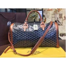 Goyard Goyardine Croisiere 35 Negro Con Adornos De Piel Marrón 2308