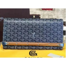 Clutch Goyard Chevron Monte Carlo Bois Gris