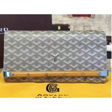 Goyard Chevron Monte Carlo Bois Clutch Caqui