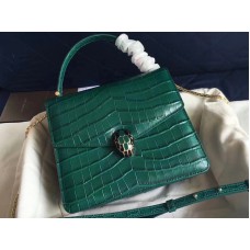 Funda con solapa Bvlgari Serpenti Forever 20cm Croco Verde