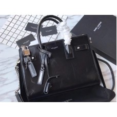 Bolso satchel Saint Laurent Sac De Jour de piel claf Negro