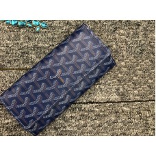 Cartera larga Goyard Varenne Chevron Azul