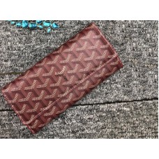 Cartera larga Goyard Varenne Chevron Burdeos