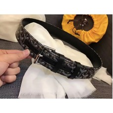 Cinturón Goyard Chevron Goyardine de piel Negro