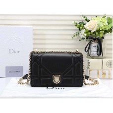 Bolso Dior Diorama pequeño de piel de cordero negro d0526