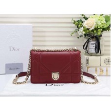 Bolso pequeño Diorama de piel de cordero Dior burdeos d05261