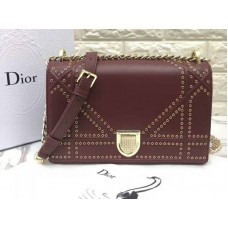 Bolso Dior Diorama de piel de becerro burdeos d0422-12